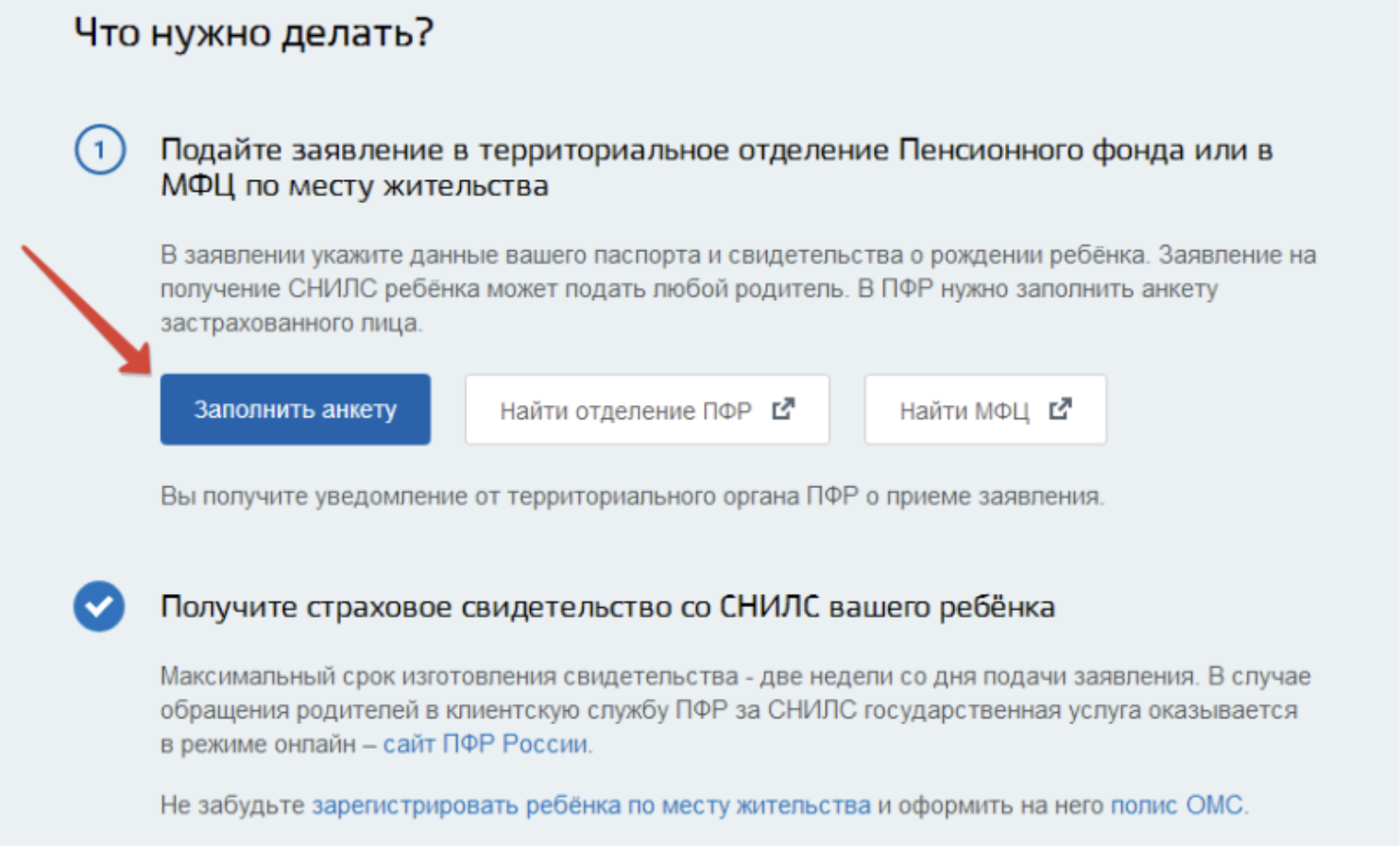 Получить снилс на ребенка через госуслуги: можно ли заказать и оформить