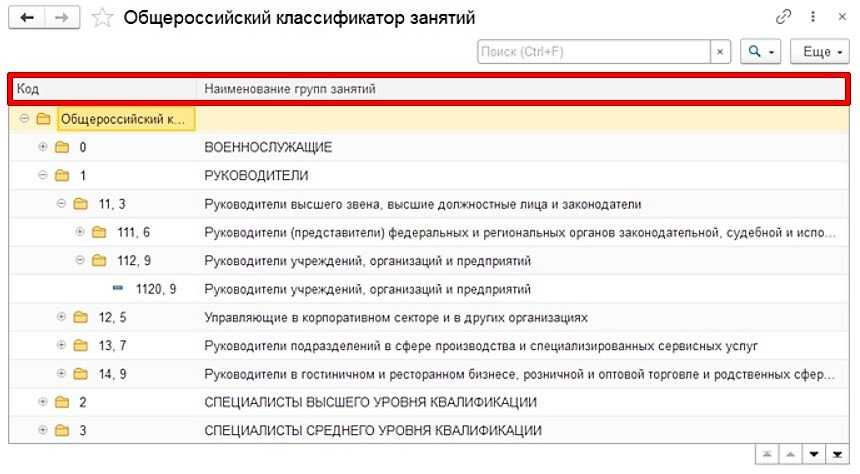 Как указывать код профессиональной деятельности в отчете ефс-1