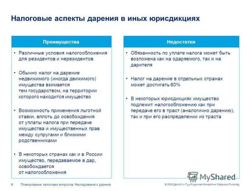 Налоговые особенности «безвозмездной» передачи