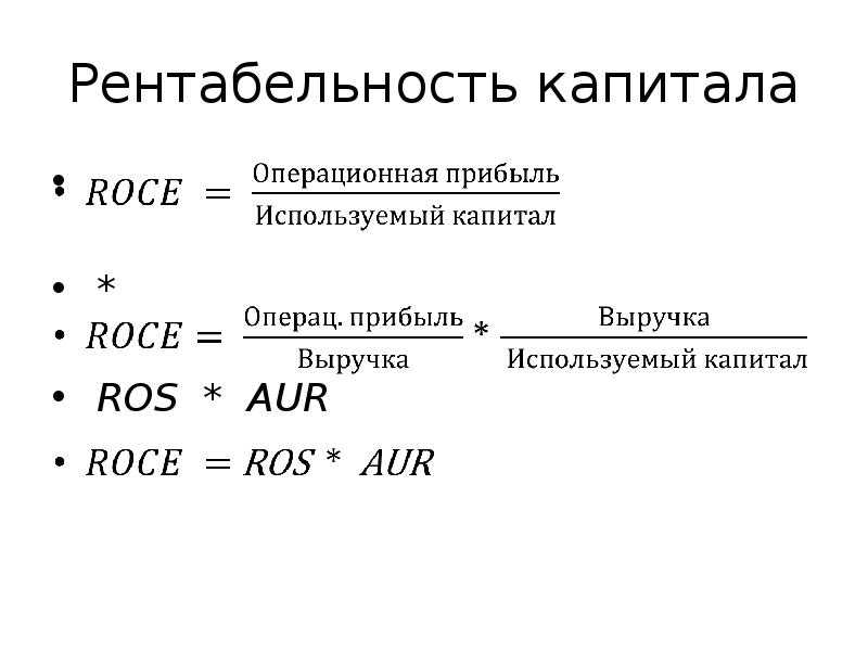 Рентабельность капитала