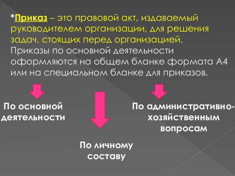 Приказы по основной деятельности: составляем, оформляем, согласовываем