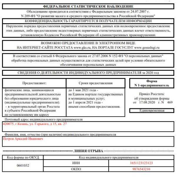 Как узнать какую отчетность сдавать в росстат по инн