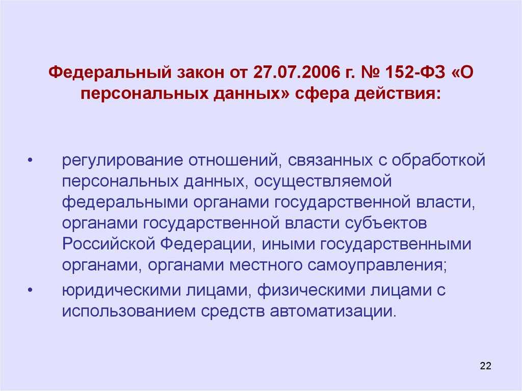 Фз о персональных данных с последними. федеральный закон «о персональных данных