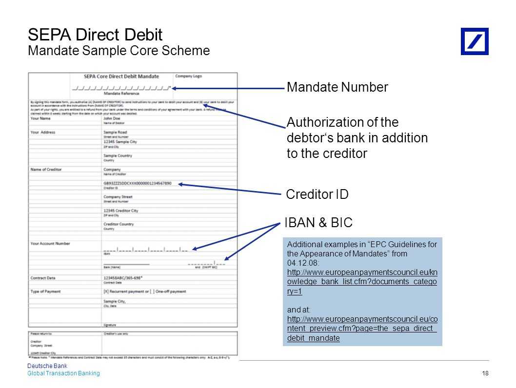 Direct debits