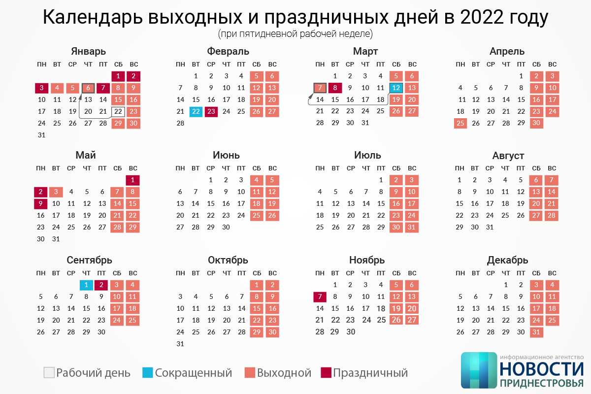 Табель-календарь 2023 - про-инфо