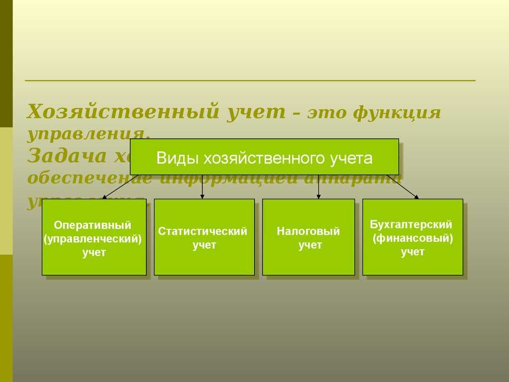 Понятие о хозяйственном учете, его виды, учетные измерители