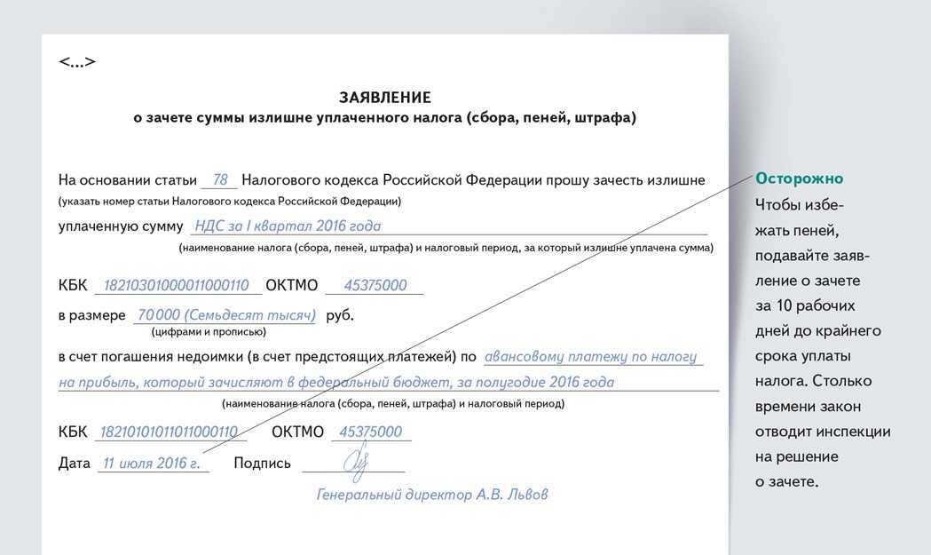 Заявления о зачете и возврате суммы излишне уплаченного налога. новые формы с 2019 г