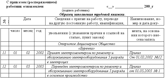 Как правильно сделать запись в трудовой о порядке перевода на другую должность с основного места работы на совместительство: образец документации