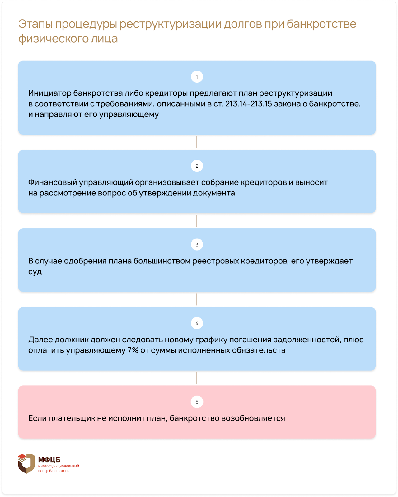 Процедура банкротства физического лица - пошаговая инструкция