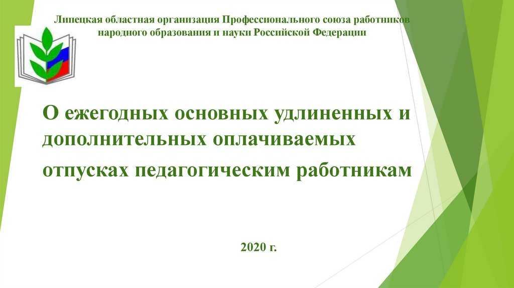 Отпуск педагога дополнительного образования