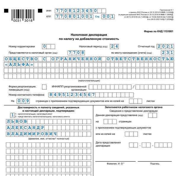 Коды налоговых периодов 21, 22, 23 и 24 в декларации по ндс в 2021 году - юридический советникъ