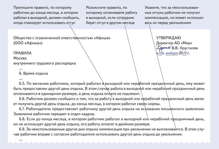 Отгулы и оплата в выходные дни и праздники