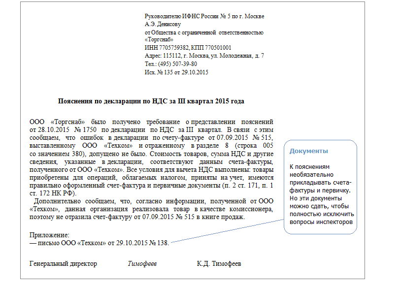 Пояснение расхождения в декларации по прибыли и ндс для налоговой. пояснения в налоговую о расхождениях в декларациях по ндс и прибыли. ваша инспекция хоть раз требовала пояснить противоречия или расхождения в отчетности