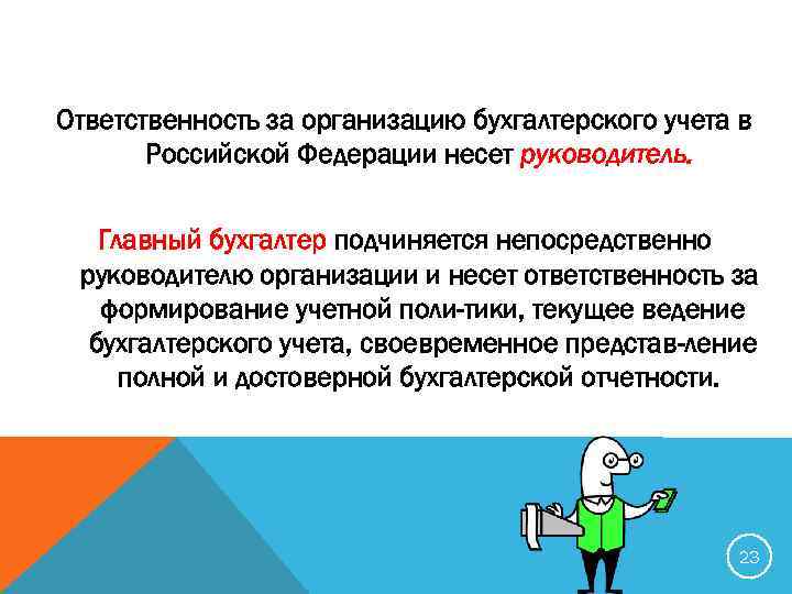Бухгалтерская служба в структуре управления организации и ее статус