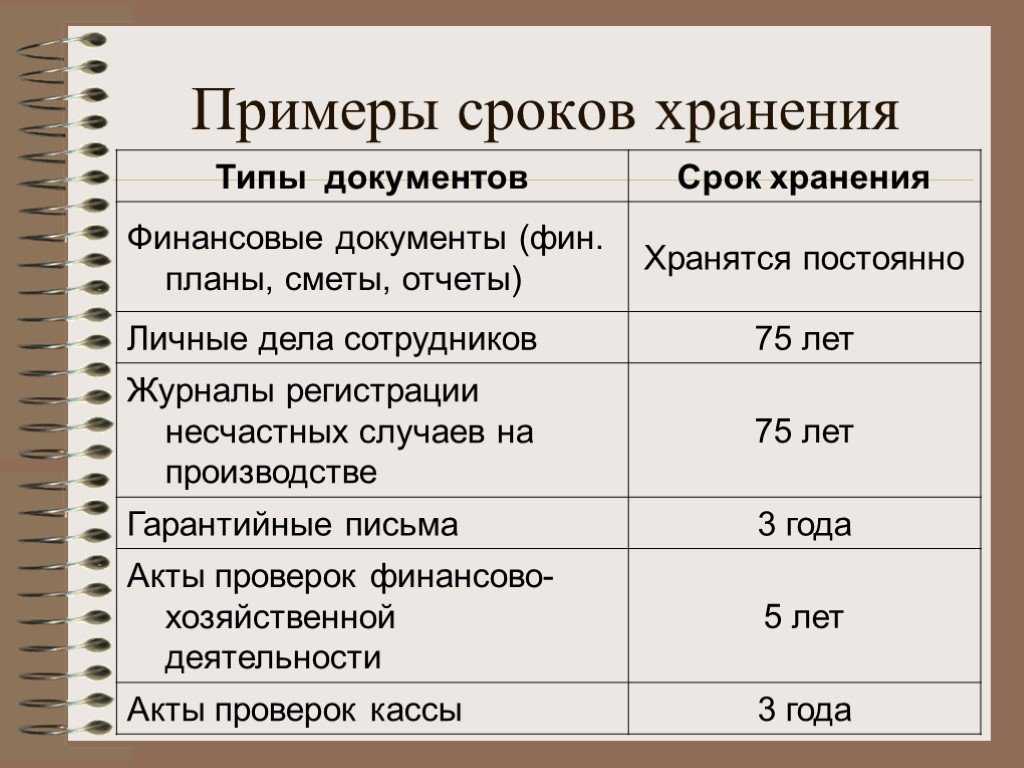 Сроки хранения бухгалтерских документов в 2024 году: большая таблица