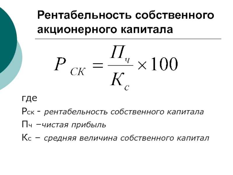 Рентабельность собственного капитала: формула по балансу